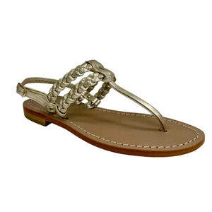 Musa London Roman Plait Gold Braided Sandals